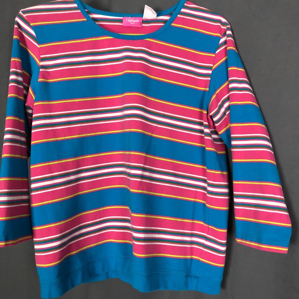 short cropped striped tee